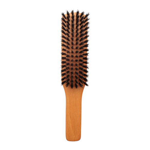 木製豬鬃毛方型梳〈大〉｜Wooden hairbrush