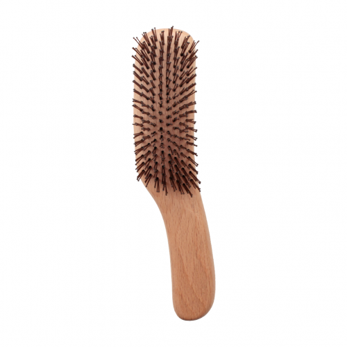 木製雙珠針彎型梳〈大〉｜Wooden hairbrush